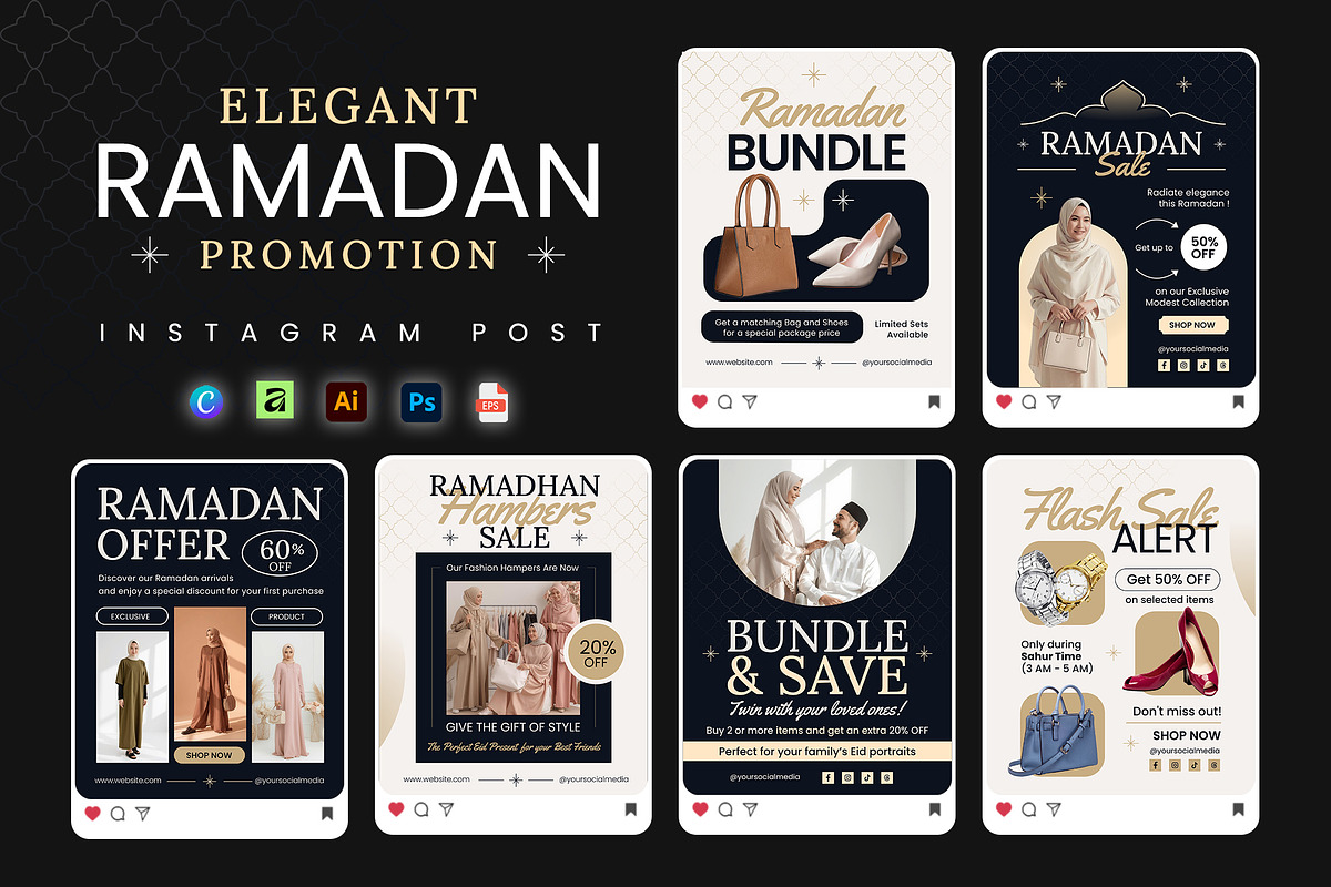 Elegant Ramadan Sale - Social Media, a Social Media Template by Jiwstudio (Photo 1 of 4)