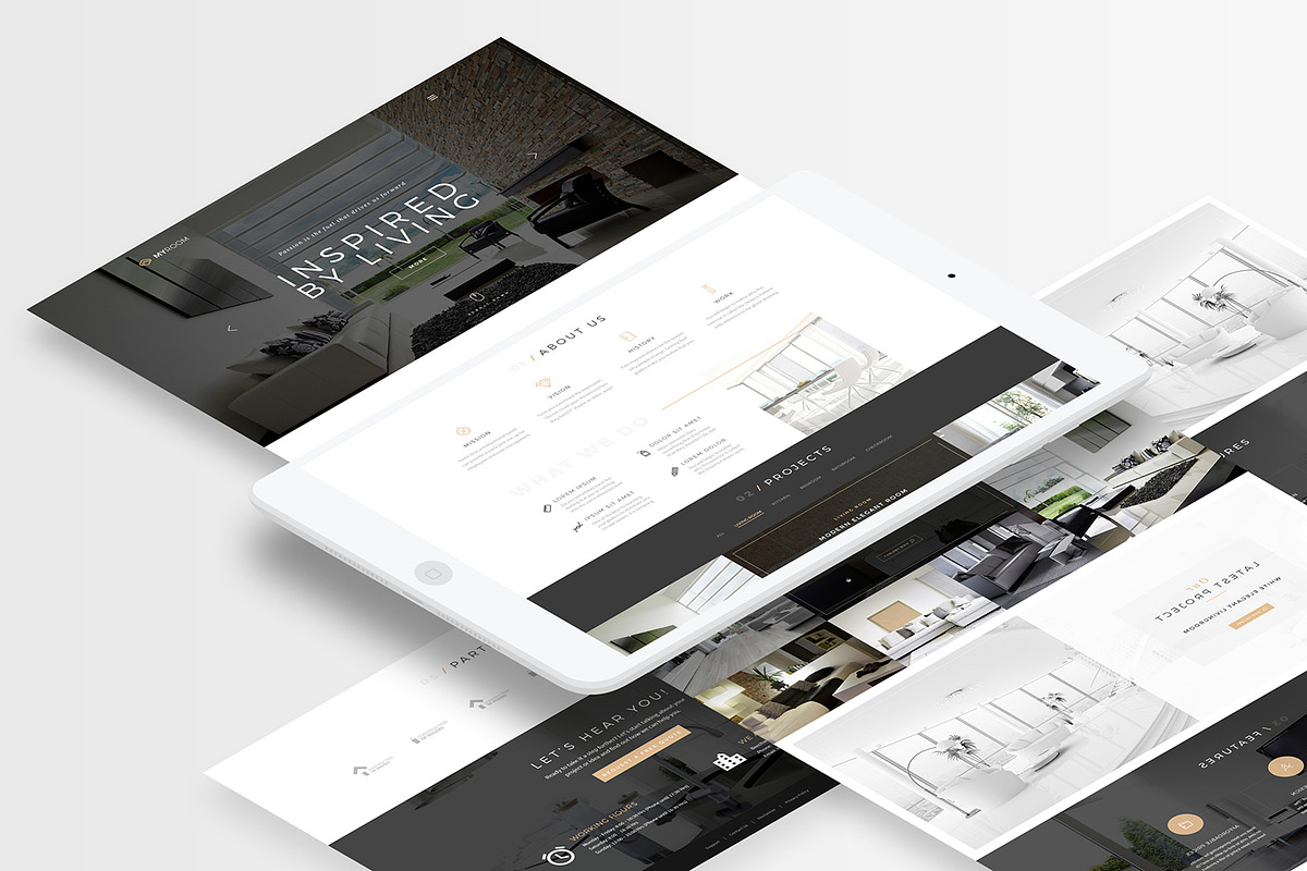 MyRoom - InteriorDesign PSD Templat, a Websites & App Template by Spartak Vee (Photo 2 of 5)