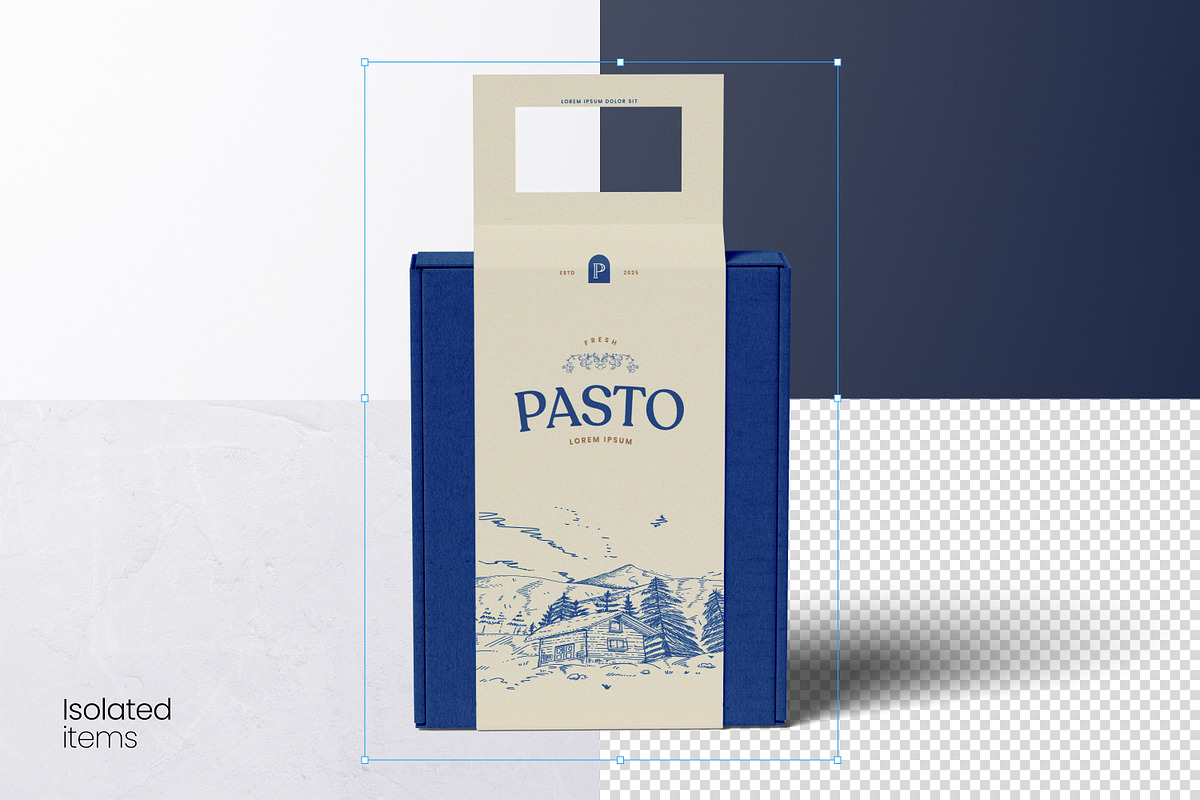 Handle Product Box Mockup Kit, a Packaging Mockup by Catkie - Digital Art (Photo 3 of 9)