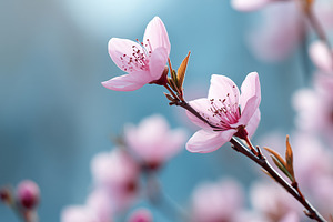 Close up of delicate pink cherry, a Nature Photo by MistyDay