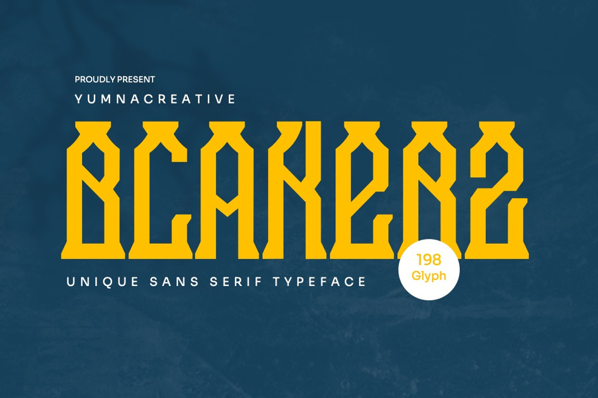 Blakerz - Unique Sans Serif Font, a Sans Serif Font by Dhabee (Photo 1 of 8)