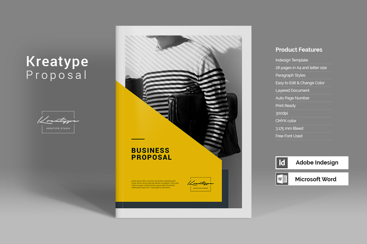 Kreatype Proposal, a Brochure Template by Kreatype Studio (Photo 1 of 19)