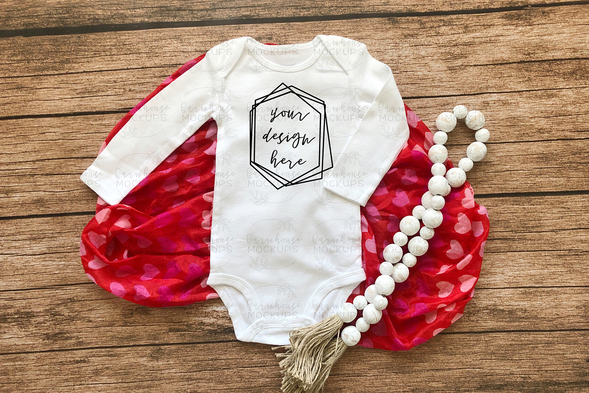 Baby Long Sleeve Onesie Mock Up, a Shirt Mockup by Affinity Grove (Photo 10 of 11)
