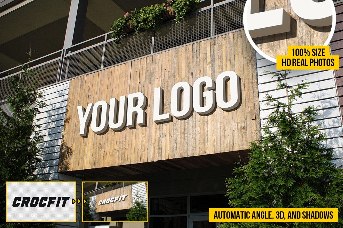Wooden Store Logo Mockups, a Product Mockup by Creative Grenade (Photo 1 of 6)