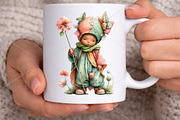 Whimsical Summer Gnome Clipart PNG, a Seasonal Illustration by Canvas Craft (Thumbnail 5 of 7)