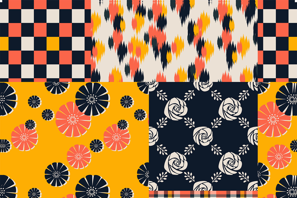 Cubist Retro Patchwork Seamless Repe, a Pattern Graphic by Sharon Schwalbe (Photo 2 of 3)