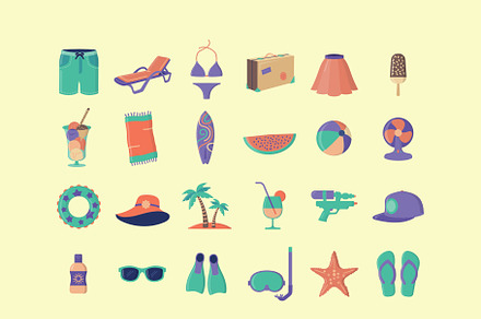 Summer Holiday icon set
