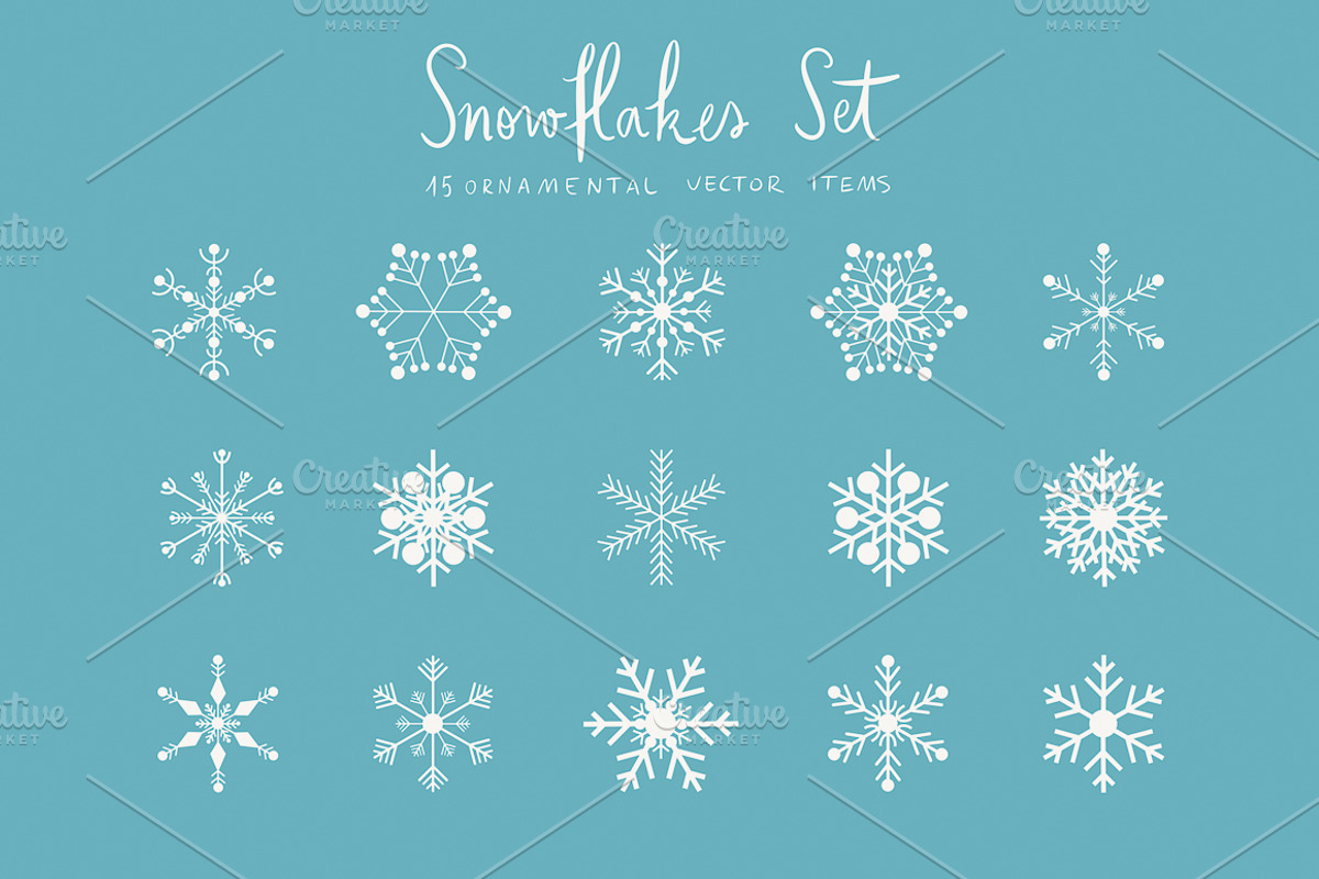 Snowflakes Set (vector)