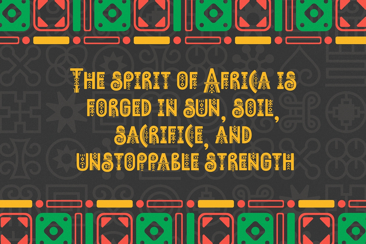 Ashanti Spirit - Tribal African Duo, a Sans Serif Font by HipFonts (Photo 5 of 10)