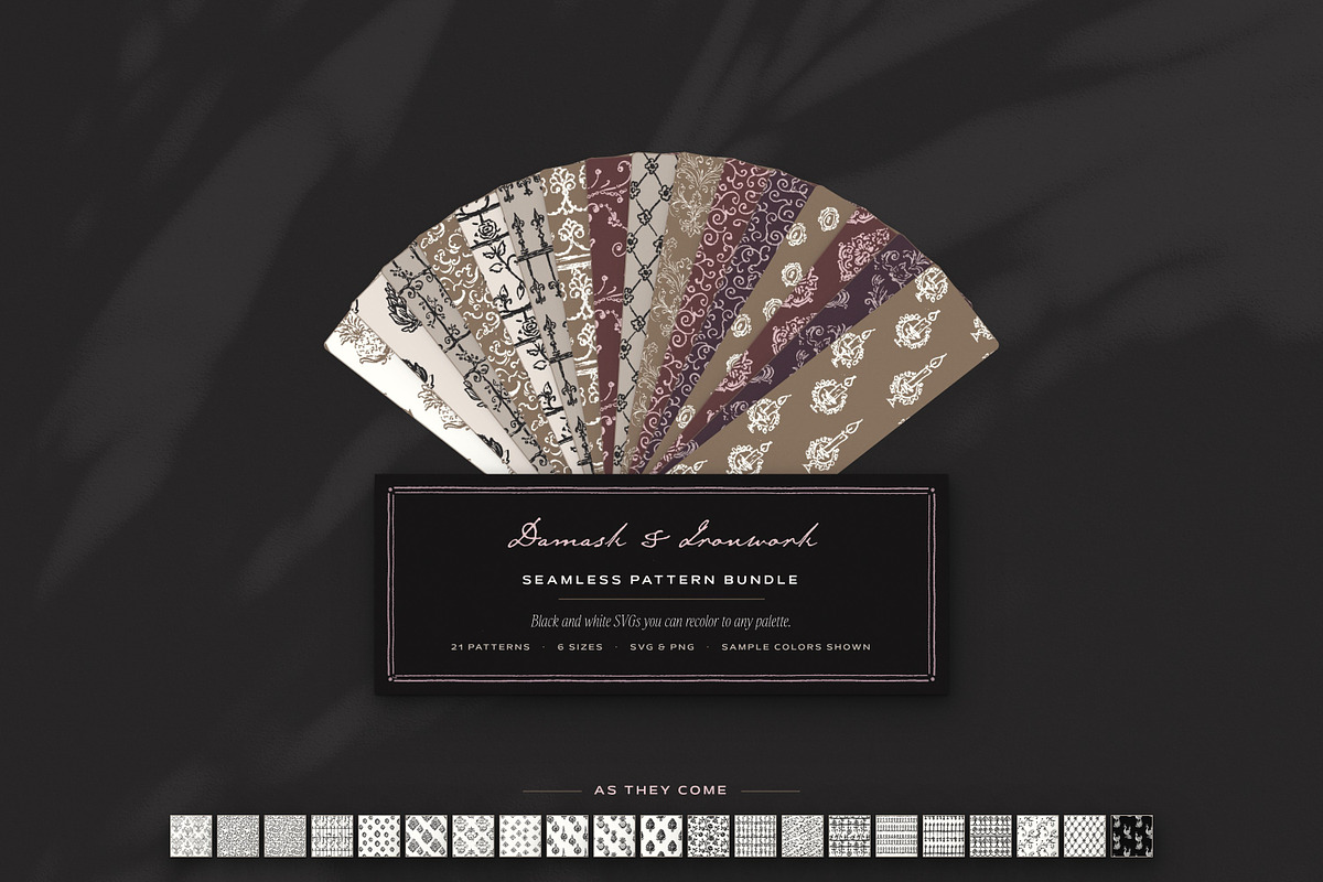 Damask & Ironwork Seamless Patterns, a Pattern Graphic by The October Creative (Photo 12 of 12)