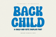 Back Child - Kids Font, a Sans Serif Font by Iqsiart Studio (Thumbnail 1 of 6)
