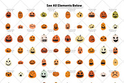 80 Hand Drawn Jack-O-Lantern Vectors, an Illustration by MarkieAnn Creative (Thumbnail 3 of 5)