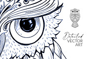 Owls Line Art Illustrations, an Animal Illustration by ilonitta (Thumbnail 4 of 9)