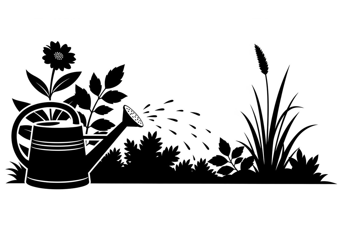 50 Garden Watering Can Silhouette bu, an Illustration by Designer_Momina (Photo 50 of 51)