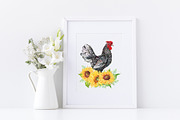 Bird Farm watercolor clipart, an Animal Illustration by MitrushovaArt (Thumbnail 3 of 5)