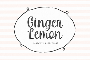 Ginger Lemon | Cute Script Font, a Script Font by KA Designs