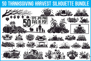 Thanksgiving Harvest SVG Bundle, an Illustration by Designs_River
