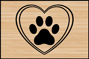 Heart Paw Silhouette Vector SVG Set, an Object Illustration by Gaye Art (Thumbnail 2 of 4)