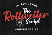Rottweiler – Modern Script, a Script Font by NURF Designs (Thumbnail 1 of 10)