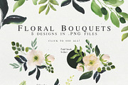 Magdalena watercolor floral set, a Texture Illustration by Charushella (Thumbnail 6 of 8)