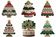 Crochet Christmas Tree Clipart, an Illustration by Black Bird Studio (Thumbnail 4 of 6)