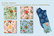 Winter Spirit Watercolor Set, a Seasonal Illustration by Aurella Art (Thumbnail 7 of 14)