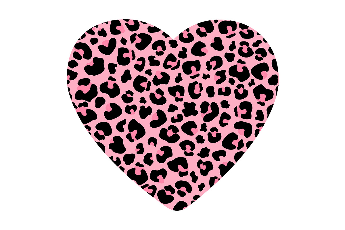 Leopard Heart sublimation T-shirt de, a Print Template by IrinaShishkova (Photo 2 of 2)
