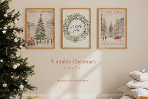 Modern Christmas Watercolor Graphics