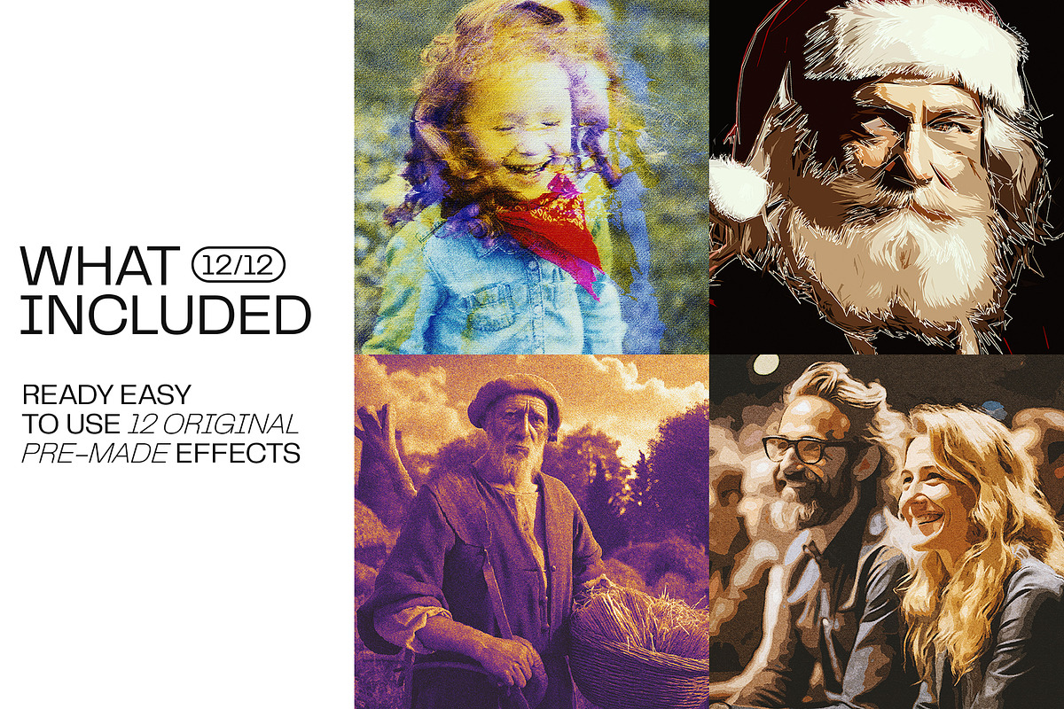 12 Photo Effect Templates, a Layer Style Add-On by iDoodle Studio (Photo 5 of 6)