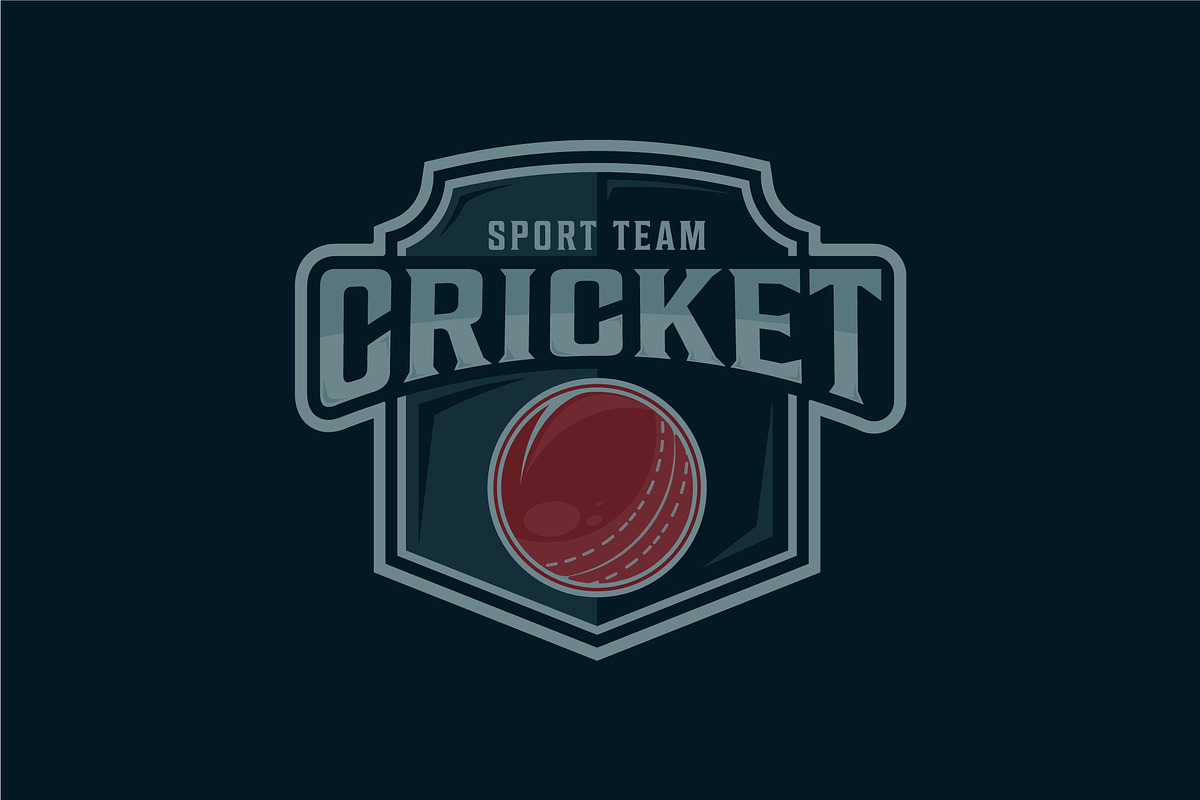cricket sport emblem logo vector, a Branding & Logo Template by zyxroun shop