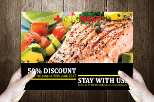 Meatio Post Card Template Design
