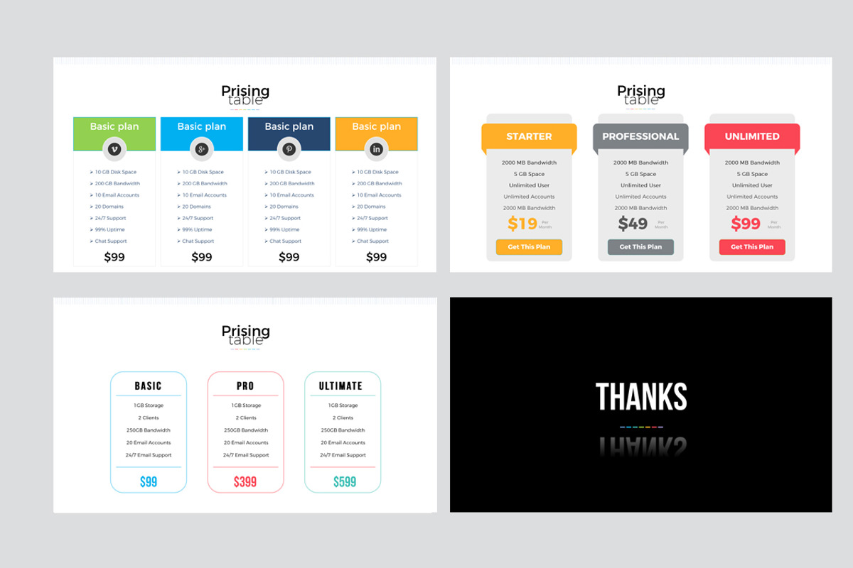Pricing Table Presentation Template, a Presentation Template by ZAAS (Photo 10 of 11)