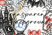 Witchy Halloween Whimsical Clipart, a Decorative Illustration by BigCakeBee (Thumbnail 2 of 3)