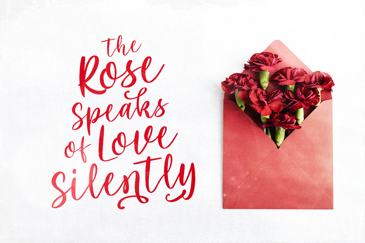 Maria Heart - Romantic Script, a Script Font by Bale Type (Photo 2 of 9)