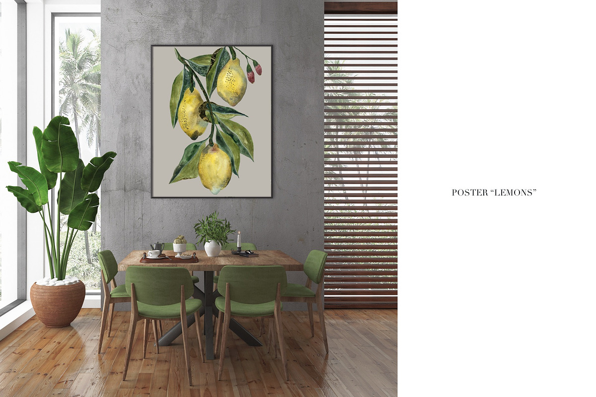 Lemons and grass Solomon seal, an Illustration by PASHKOVA (Photo 6 of 22)