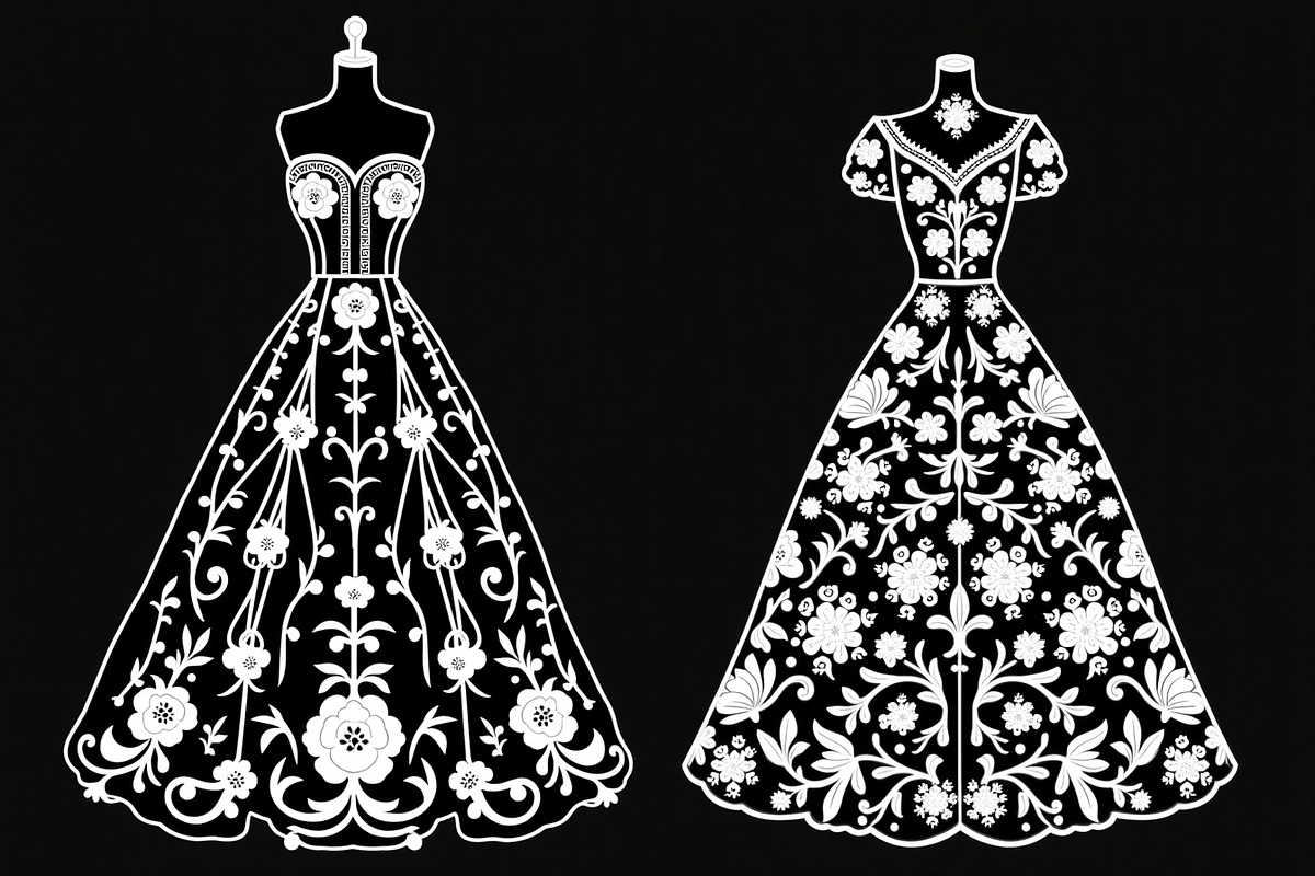 Wedding Dress Vector Pack, an Illustration by Gaye Art (Photo 10 of 21)