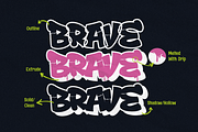 Drop Shade - Layered Melt Graffiti, a Font by figuree studio (Thumbnail 2 of 10)