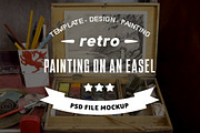 MockUp Painting On An Easel, a Mockup by ToozDesign (Thumbnail 1 of 2)