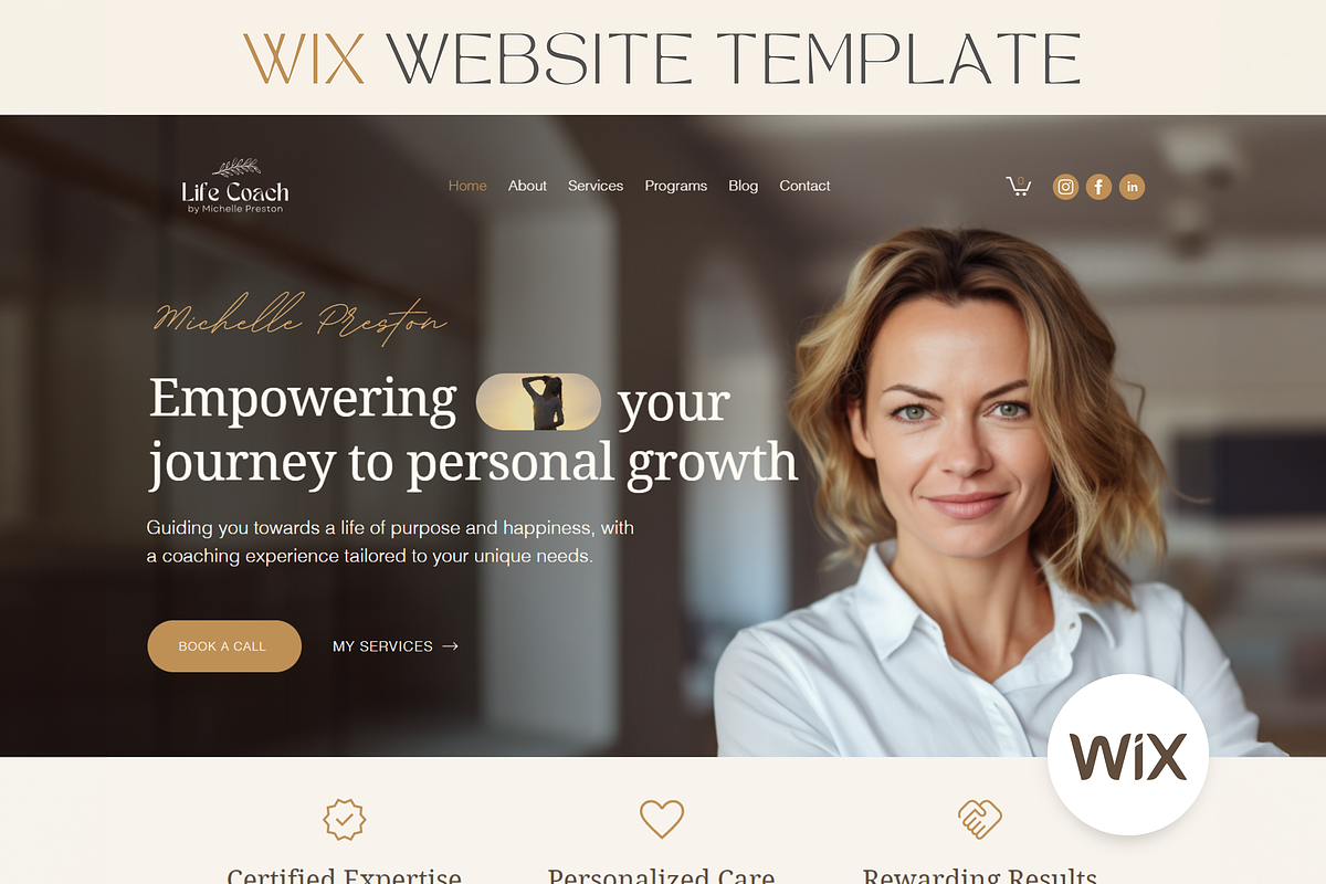 Coaching Wix Website Template, a Wix Template by vectorocean (Photo 1 of 11)