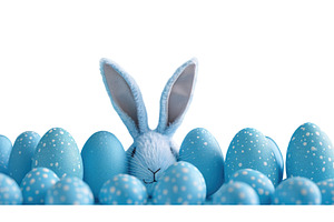 Bunny Ears with Speckled Blue Eggs, a Holiday Photo by piter.goskov