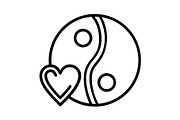 Yin yang Line Icon, an Icon by Pexelpy (Thumbnail 1 of 2)