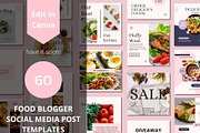 Food Blogger Social Media Templates, a Social Media Template by BoontenStudio (Thumbnail 1 of 7)