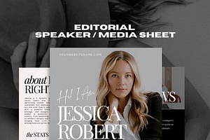 Speaker Media Kit Template Design