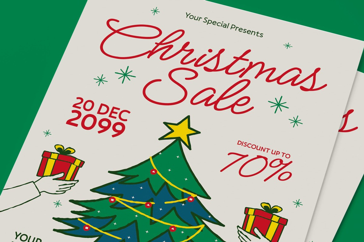 Christmas Sale Flyer, a Flyer Template by graphicook (Photo 2 of 3)