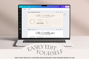 Luxury Gift Certificate Canva Design