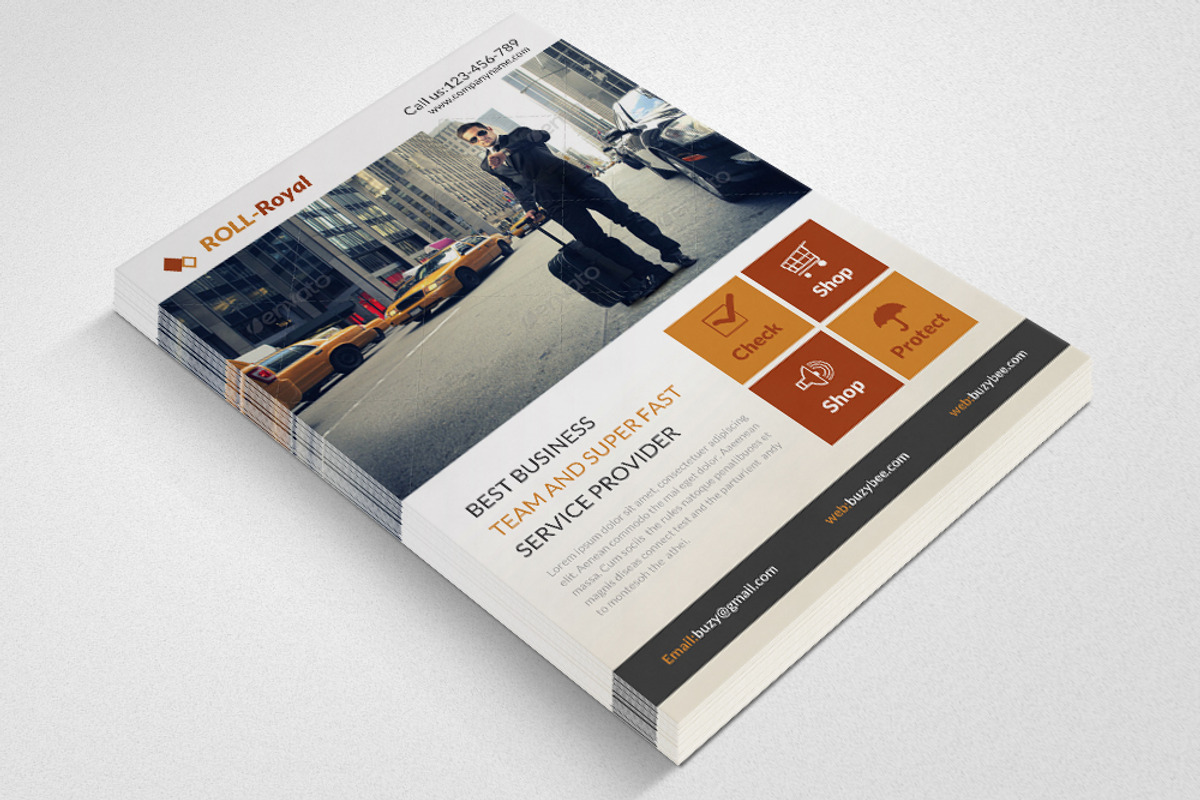 Creative Business Flyer Template, a Flyer Template by Psd Templates (Photo 3 of 3)