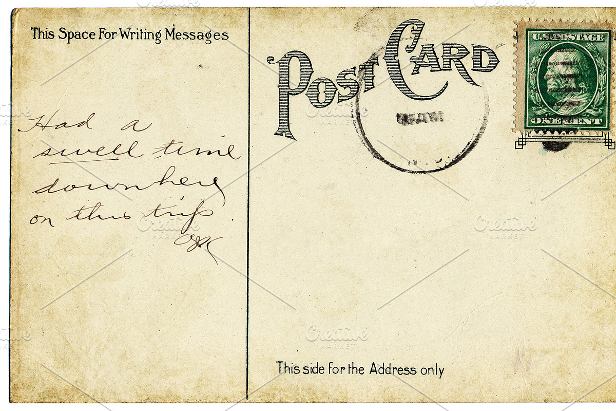 Swell Time Vintage Postcard, an Object Graphic by David Schrader