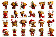 Whimsical Christmas Teddy Bear PNG, a Seasonal Illustration by Nicolle's Colorful Art (Thumbnail 2 of 4)