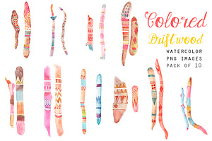 Watercolor Tribal Elements Clipart