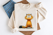 Whimsical Funny Cat PNG, a Seasonal Illustration by Craft Nest (Thumbnail 7 of 8)